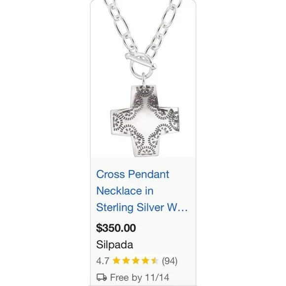 Silpada 925 Virtuosity Cross Necklace